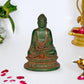 Brass Buddha Statue in Meditation Pose Sitting On Base, Height : 8 Inches