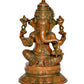 Brass Ganesh Statue Lord Ganesha Idol for Home Decor and Pooja Hindu God Ganapati Figurine (Height 10.5 Inch)