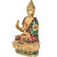 Brass Buddha Statue - Handcrafted Spiritual Decor for Home and Office - Meditating Buddha Idol (Height 6.5 Inch)