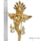 Brass Naga Kanya Statue Brass Idol Statues for Home Decor and Ofice (Height: 14 inches)