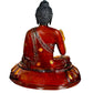 Brass Sitting Buddha Idol Figurine Sculpture Buddhist Showpiece Multicolour Height 29 Inches