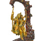 Brass Murlidhar Radha Krishna Murti Statue Idol Playing On Swing Idol Brass Statue, for Home Decor Mandir Pooja Temple (Height 14 Inch)