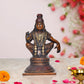 Brass Seated Lord Swami Ayyappan Ayyappa Statue Idol for Home Decor Pooja Mandir Decorative Showpiece (Height 5 Inch)