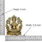 Bronze Lakshmi Laxmi Statue Idol Murti for Home Temple Office Mandir, (Height: 4 Inch)