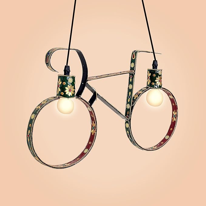 Iron Wall Lights cycle shape (Height: 16.5 inches ) Craft Detail