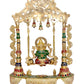 AONA Brass Ganesha Swing Statue Idol with Bells for Home Decor | Height : 27 Inches | Weight : 17 KG (Golden)