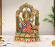 AONA Brass Goddess Saraswati On Throne Idol 