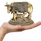 Fine Brass Cow with Calf Pooja Mandir Home Decor (Height 2.5 Inch)