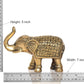 Brass Elephant Figurine - Decorative Statue for Home Decor, Feng Shui, and Good Luck |Pack of 2| (Height 5 Inch)