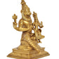 Brass Lakshmi Narasimha Statue for Home Decor Temple Office Mandir, (Height: 9 Inch)