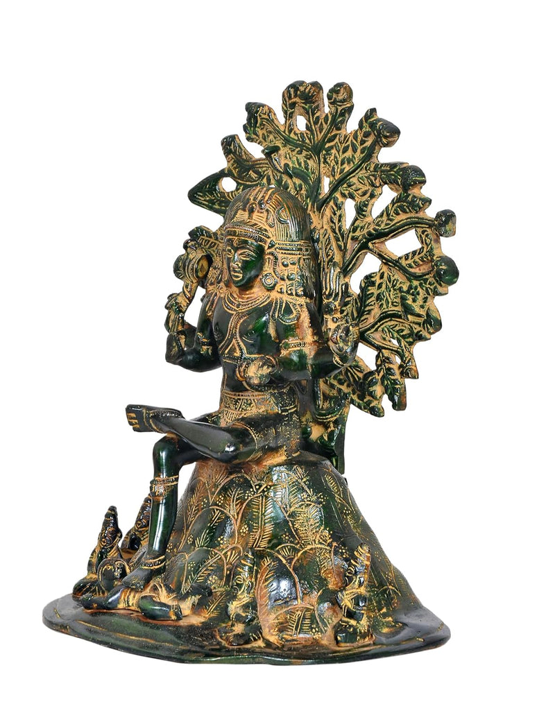 Brass Dakshinamurti Shiva Statue for Home Decor Temple Office Mandir, Height: 12 Inch