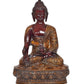 Brass Dhyan Mudra Buddha Statue Handcrafted Spiritual Decor for Home and Office Decor Meditating Buddha Idol (Height 12.5 Inch)