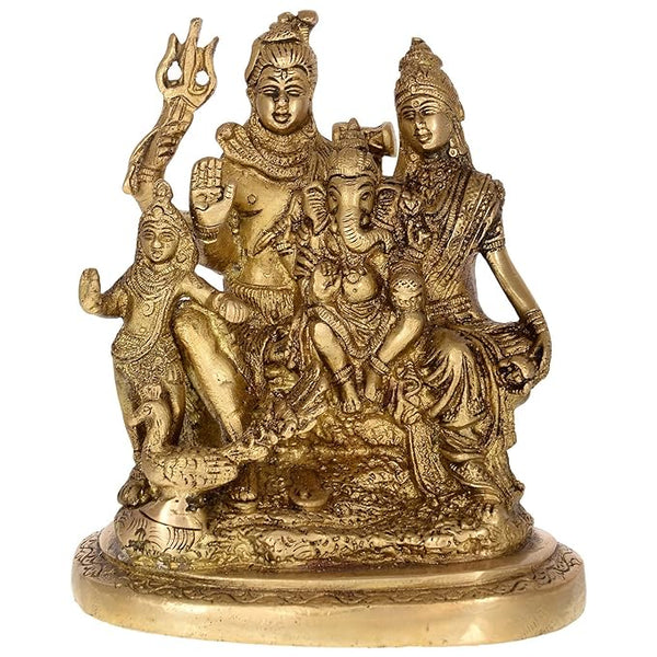 India Shiva Family in Brass.