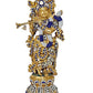 Brass Lord Krishna Idol Figurine Sculpture Playing Flute Statue Decorative Showpiece, (Height 19 Inch)