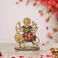 Brass Durga Maa with Lion Idol Hindu Goddess Sherawali MATA Murti MATA Rani Statue Figurine Home Temple (Height: 6 Inch)