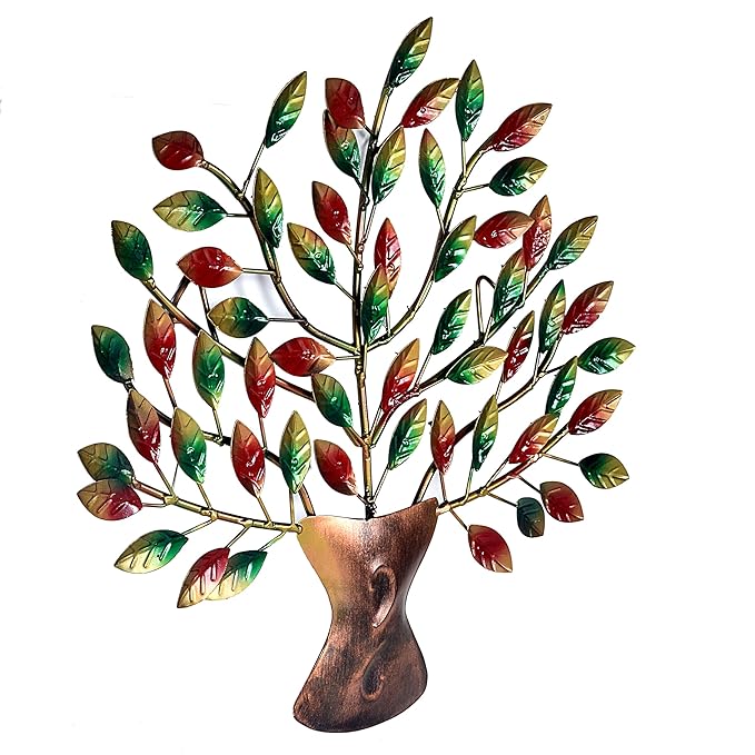 Metal Tree Wall Hanging Decorative Showpiece Wall Decor Home Decor Handicraft Designed Multicolour Height 16 Inches