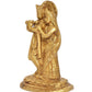 Brass Radha Krishna Idol Statue Radha Krishna for Home Decor and Pooja Mandir Office Decor (Height 8 Inch)