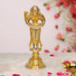 Brass Deeplakshmi with Parrot Idol Statue for Home Temple Office Figurine Showpiece (Height 8 Inch)