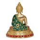 Brass Buddha Statue - Handcrafted Spiritual Decor for Home and Office Decor - Meditating Buddha Idol (Height 8 Inch)