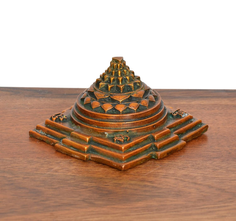 Superfine Brass Shri Yantra Pyramid (Height: 2 Inch)