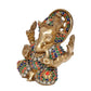 Brass Ganesh Statue Handcrafted Lord Ganesha Idol for Home Decor and Pooja - Hindu God Ganapati Figurine (Height 6.5 Inch)