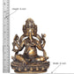 Brass Lord Ganesha Idol Sitting Ganesh Statue Decorative Sculpture for Home Decor Office Mandir Pooja Temple (Height 8 Inch)