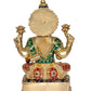 Brass Lakshmi Statue - Goddess Laxmi Idol for Home Decor and Pooja - Hindu Goddess of Wealth Figurine (Height 13 Inch)