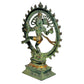 Brass Lord Nataraja Shiva Idol Sculpture for Home Office Temple Gift Multicolour Height 14 Inches