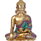 Brass Buddha Statue Stone Work Idol Buddha Religious Statue Height 16 Inch