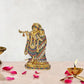 Brass Radha Krishna Murti Statue Idol Brass Statue for Home Decor, (Height .8.5 Inch)