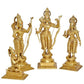 Ram Darbar with Sita Lakshman Hanuman Brass Statue in Golden Finish Home Puja Bhagwan Idol Murti for Mandir Temple, Height 20 inches