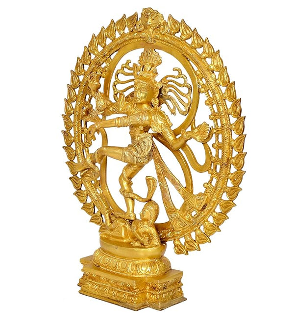Brass Natraj Lord Shiva Dancing Natraj Brassl Idol Statues Height: 20 inch Study Setting