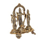 Lord Ram with Maa Sita Lord Lakshman and Lord Hanuman Ram Darbar Decorative Idol - (Brass, Height 9.4")