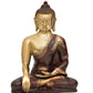 Brass Dhyan Mudra Buddha Statue - Handcrafted Spiritual Decor for Home Decor and Office Decor - Meditating Buddha Idol (Height 11 Inch)