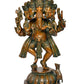 Brass Dancing Panchmukhi Ganesha Statue Home Temple Office Figurine Showpiece Multicolour (Height 15 Inch)