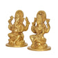 God Ganesha Lakshmi Idol Brass Statue Sitting On Lotus| Lakshmi Ganesh Murti (Height 4 Inch)