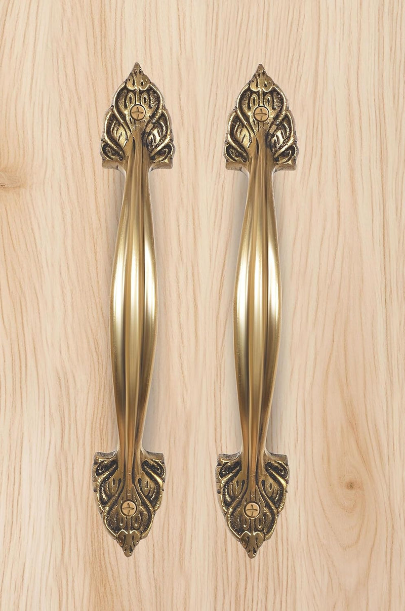 Brass Main Door Pull Handle Pair (Pack of 2) (Height : 10 inch)