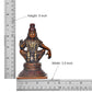 Brass Seated Lord Swami Ayyappan Ayyappa Statue Idol for Home Decor Pooja Mandir Decorative Showpiece (Height 5 Inch)