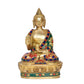 Brass Buddha Statue - Handcrafted Spiritual Decor for Home and Office - Meditating Buddha Idol (Height 6.5 Inch)