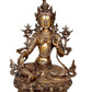 Brass Silver Tara Devi Buddha Religious Statue Home Decor (Height 12" Inch)