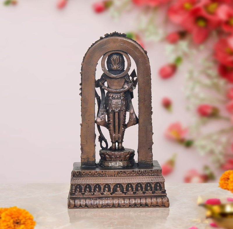 Copper Ram ji ki Murti Ram Lalla Statue in Ayodhya Mandir for Home and Office Decor Idol (Height 7 inch)