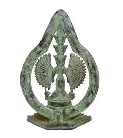Brass Eleven-Headed Avalokiteshvara Statue – Thousand-Armed Bodhisattva of Compassion, Buddhist Idol for Home, Office & Meditation Décor (Height: 12 Inches)