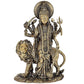 Fine Brass Durga Maa Standing with Lion Idol Hindu Goddess Sherawali MATA Murti MATA Rani Statue Figurine Home Temple (Height 5 Inch)