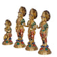 Brass Ram Darbar Statue Idol for Temple Mandir On Base | Height 12.5 Inches