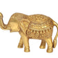 Brass Elephant Figurine - Decorative Statue for Home Decor, Feng Shui, and Good Luck (Height 5 Inch)