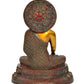 Brass Dhyan Mudra Buddha Statue Handcrafted Spiritual Decor for Home and Office Decor Meditating Buddha Idol (Height 11 Inch)