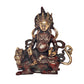 Brass Kubera on Lion God of Wealth Kuvera Kuber Kuberan Protector of The World Antique Statue Murti Statue (Height: 6 Inch)