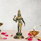 Brass Shiva and Parvati (Ardhanarishvara) - Brass Statue Idol Murti (Height : 6 inch)