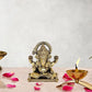 Fine Brass Ganesha Brass Statue Idol for Home Decor Office Mandir | Height : 4 inch