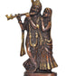 Brass Radha Krishna Idol Statue for Home Decor and Pooja Mandir Temple Office Decor (Height 8 Inch)